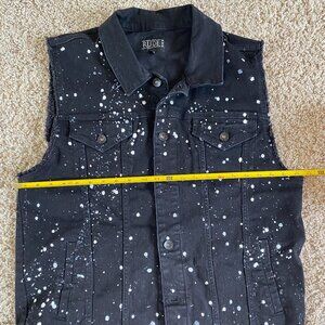 Rude Paint Speckled Punk Horror Biker Vest